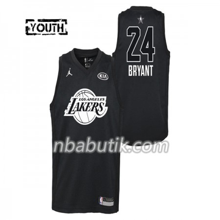 NBA Børn Trøje Los Angeles Lakers Kobe Bryant 24 2018 All Star Jordan Brand Sort Swingman NBA Børn Trøje Los Angeles Lakers Kobe Bryant 24 2018 All Star Jordan Brand Sort Swingman